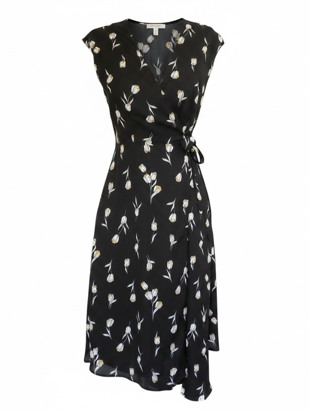 NWT - Banana Republic - Petite - Floral Below the Knee Wrap Dress - Size 2P